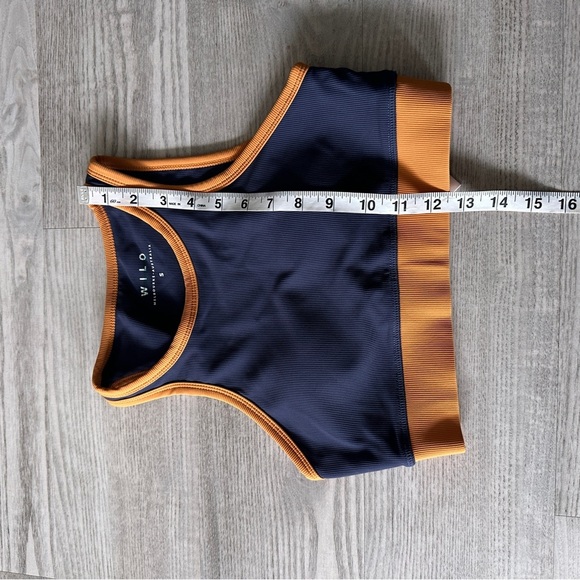 NWT Wilo Navy and Orange high Neck Sports Bra Small - Picture 11 of 11